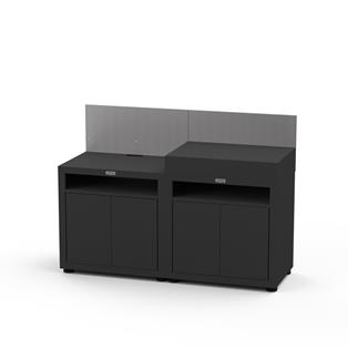 BUITENKEUKEN 2 ELEMENT MET SPATWAND- ZWART