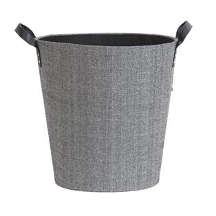 Hout- en pelletmand Dama rond Grijs