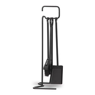 Basic Stand Fireplace Tool Set, Black