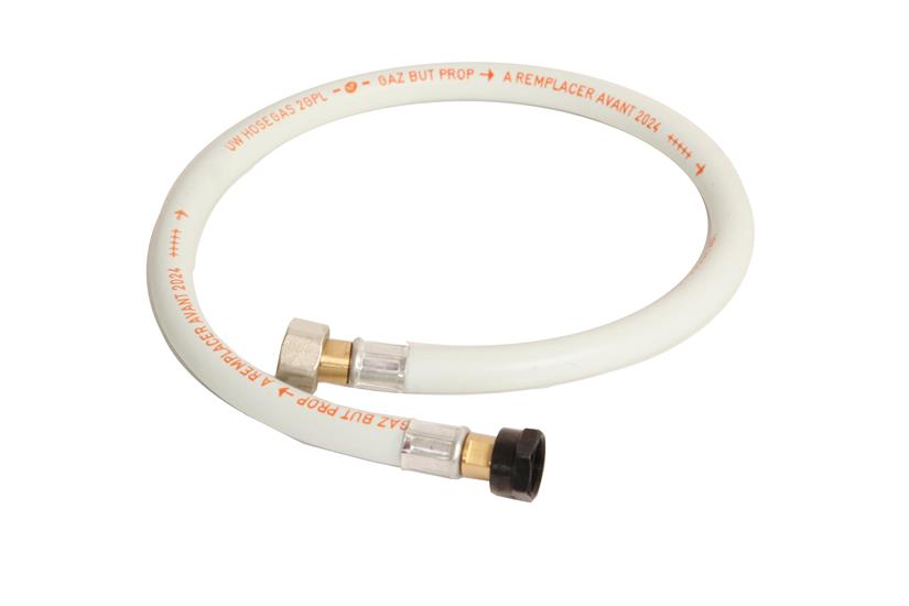 Gasslang 10 jaar garantie - 1,5 meter ( met Noord Europa adapter)