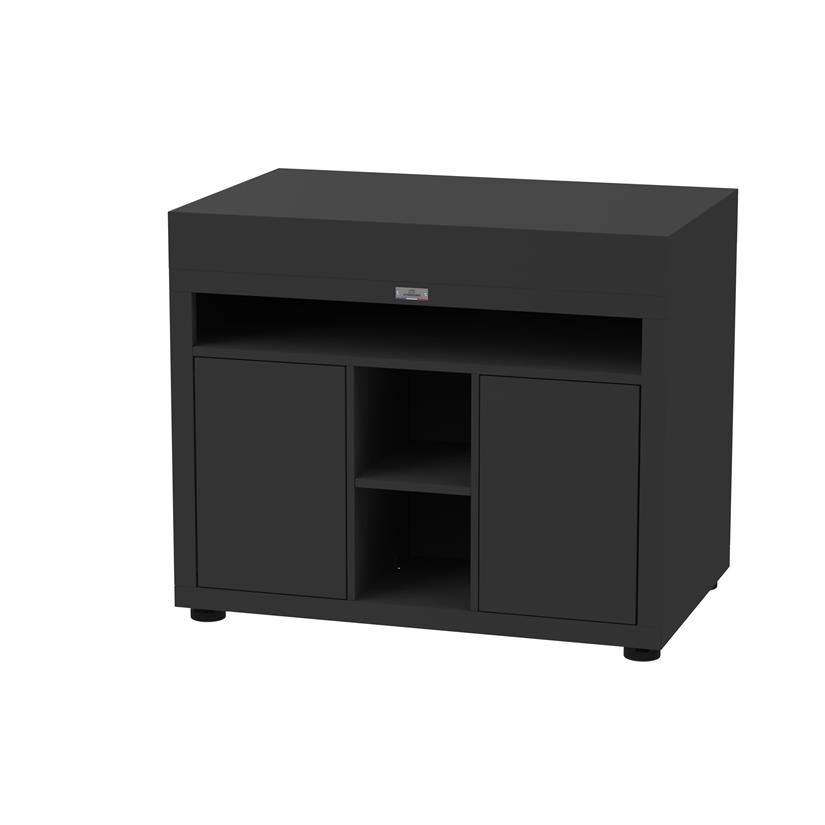 Keukenmeubel voor plancha met tablette, 110 x 70 cm zwarm