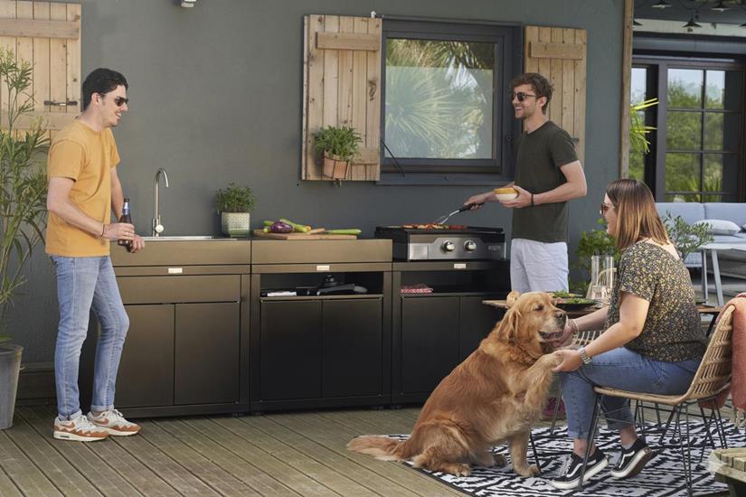 BUITENKEUKEN 3 ELEMENT - ZWART