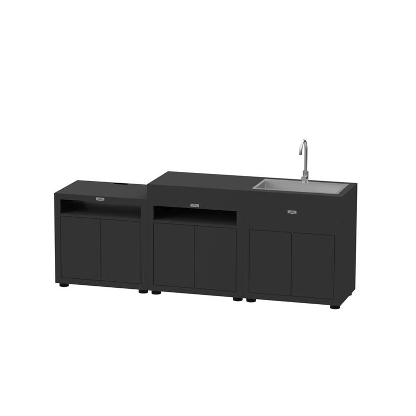 BUITENKEUKEN 3 ELEMENT - ZWART