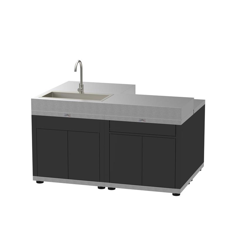 BUITENKEUKEN 4 ELEMENT MET SPATWAND - DUO