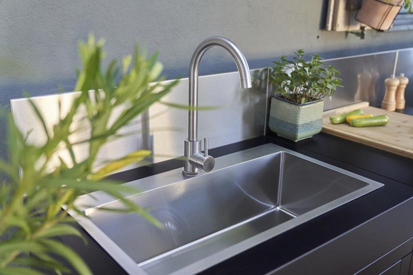 Cuisine D'Angle 5 Elements Avec Credences - Noir