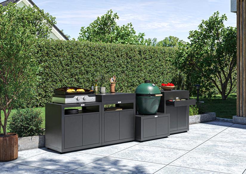 CABINET KAMADO 80 X 70 CM NOIR