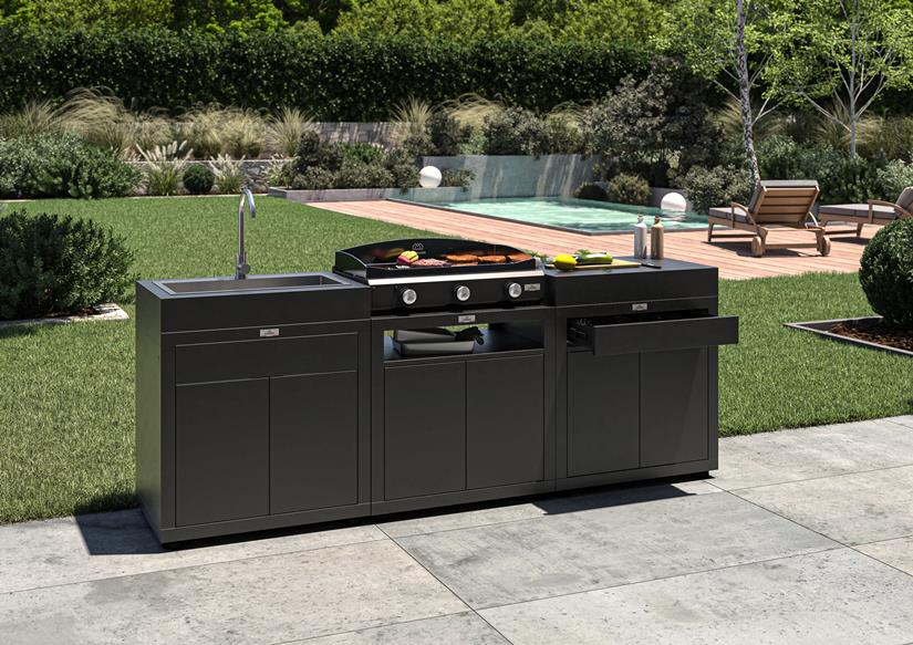 Plancha AMALIA PRO Gas 360 Zwart