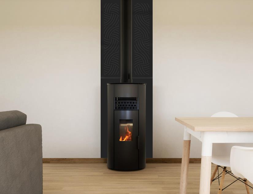 Wandplaat Effen Zwart L80 H120