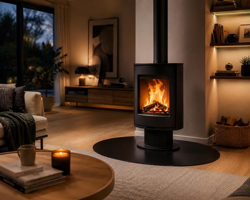 Vloerplaat Rond Zwart D74 cm
