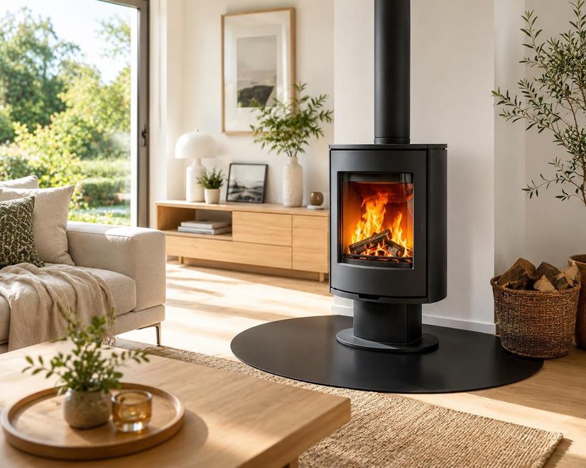Vloerplaat Rond Zwart D74 cm